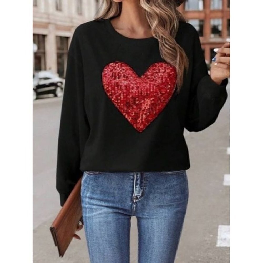 Black Casual Pullovers Sweater - Picture 7 of 8